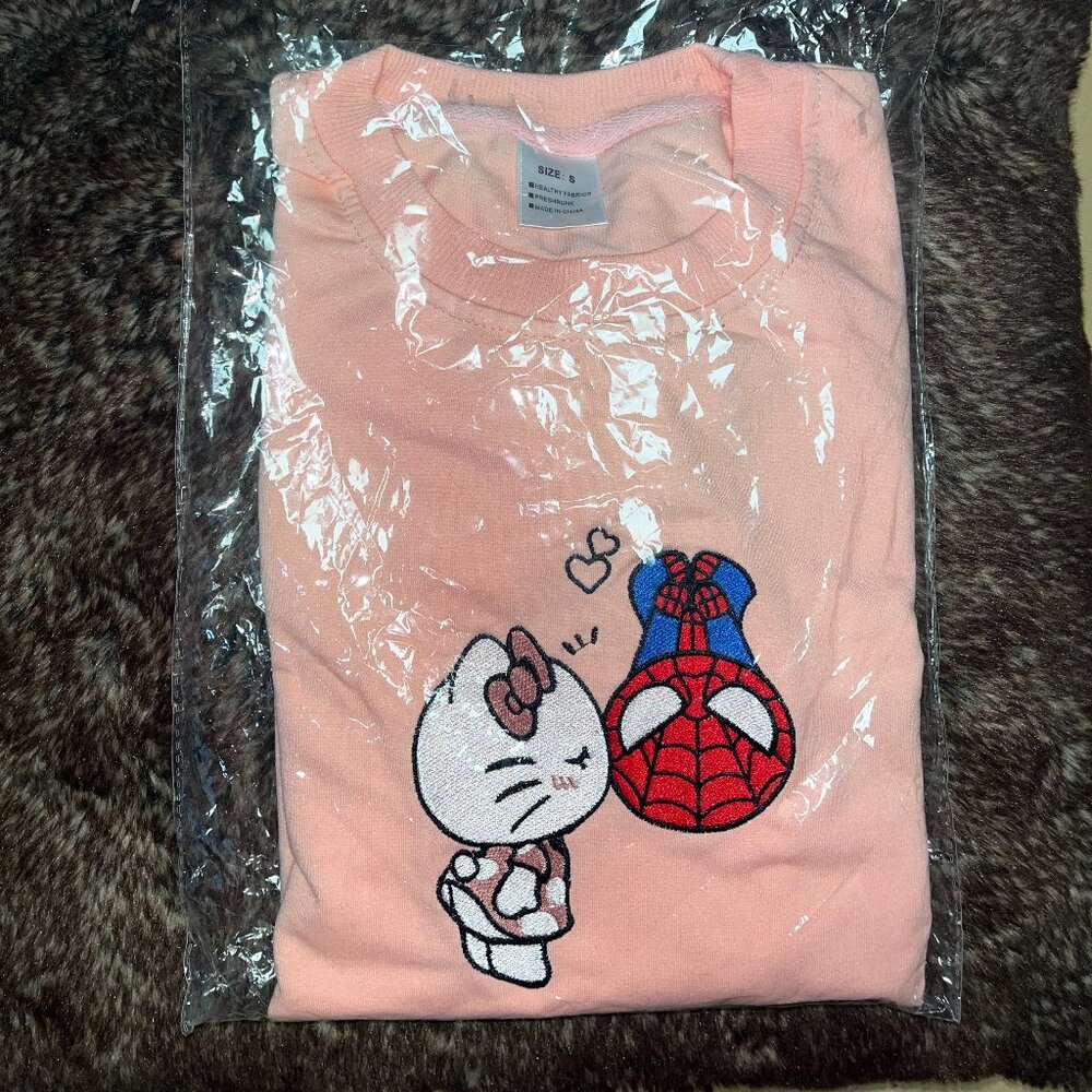 Hello Kitty Spiderman Sweatshirt Size S